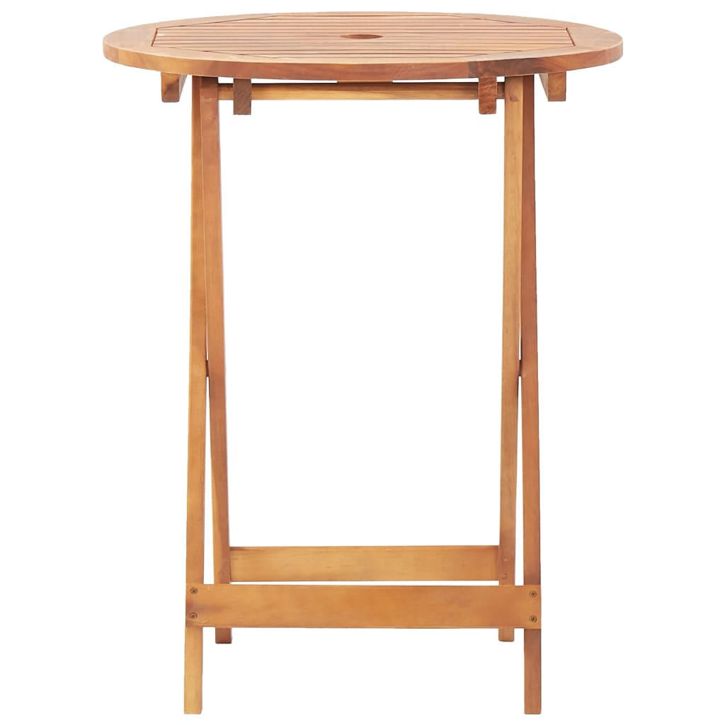 3-tlg. Bistro-Set Beige Polypropylen und Massivholz