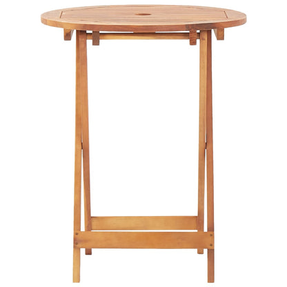 3-tlg. Bistro-Set Beige Stoff und Massivholz