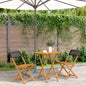 3-tlg. Bistro-Set Schwarz Poly Rattan und Massivholz