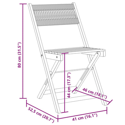 3-tlg. Bistro-Set Grau Polypropylen und Massivholz