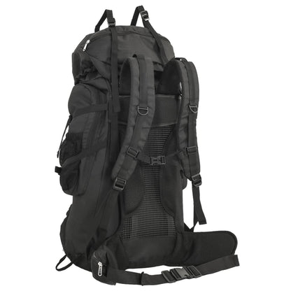 Wanderrucksack Schwarz 60 L Oxford-Gewebe