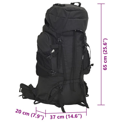 Wanderrucksack Schwarz 60 L Oxford-Gewebe