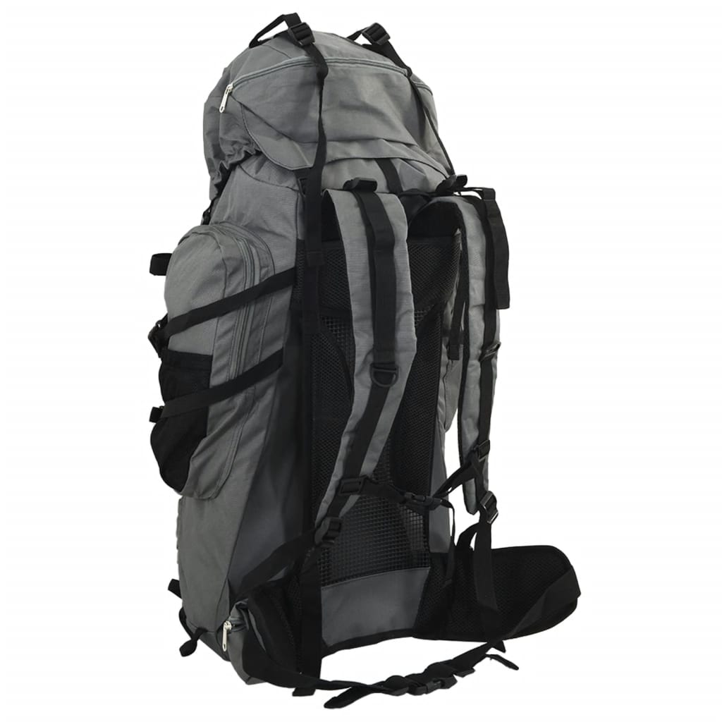 Wanderrucksack Grau 60 L Oxford-Gewebe