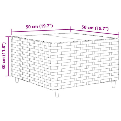 6-tlg. Garten-Lounge-Set mit Kissen Braun Poly Rattan