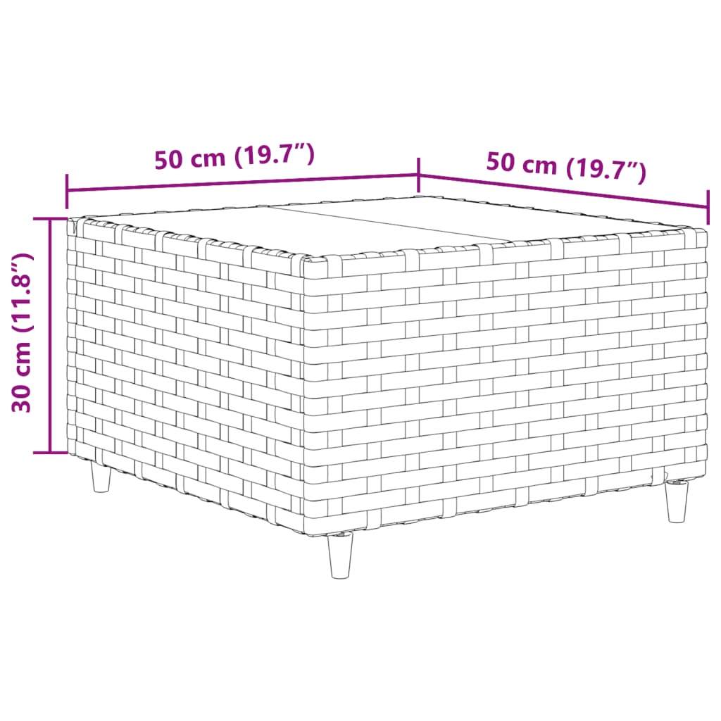 6-tlg. Garten-Lounge-Set mit Kissen Braun Poly Rattan