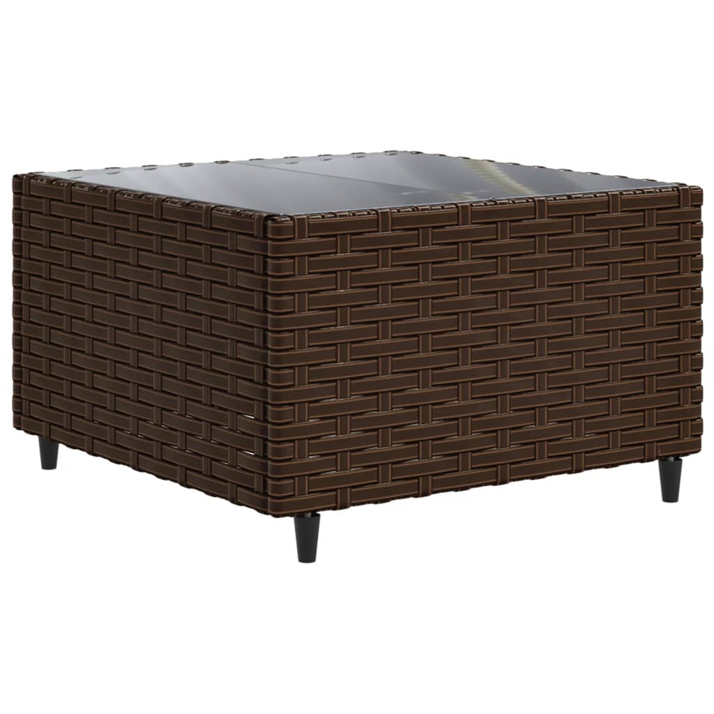 9-tlg. Garten-Lounge-Set mit Kissen Braun Poly Rattan