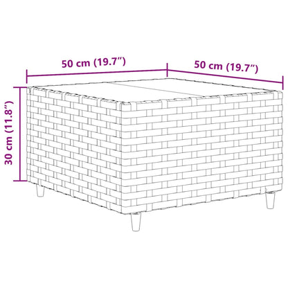 10-tlg. Garten-Sofagarnitur mit Kissen Grau Poly Rattan