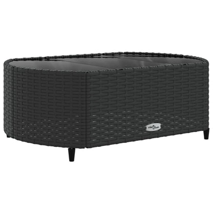 4-tlg. Garten-Sofagarnitur mit Kissen Schwarz Poly Rattan