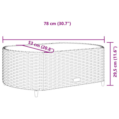 4-tlg. Garten-Sofagarnitur mit Kissen Grau Poly Rattan