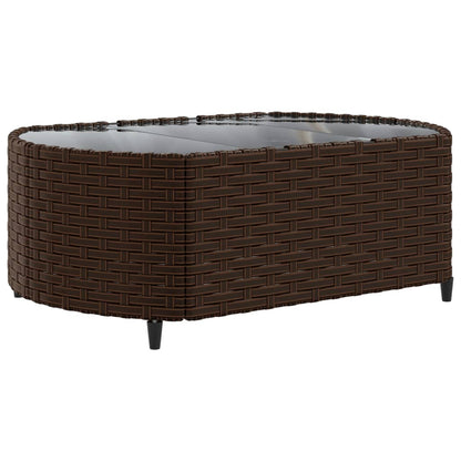 6-tlg. Garten-Sofagarnitur mit Kissen Braun Poly Rattan