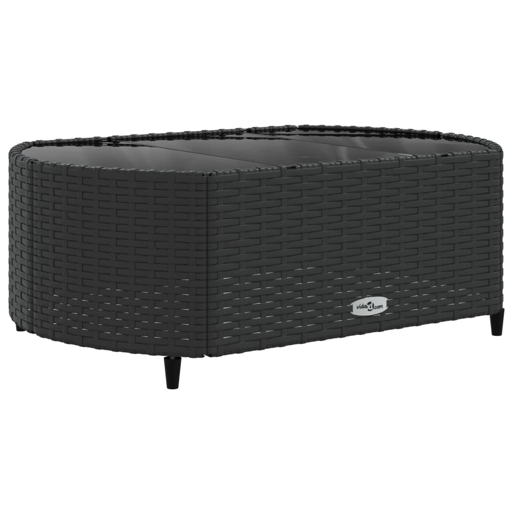 6-tlg. Garten-Sofagarnitur mit Kissen Schwarz Poly Rattan