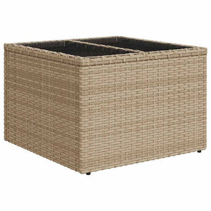 8-tlg. Garten-Sofagarnitur mit Kissen Beige Poly Rattan