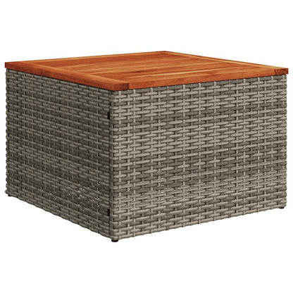 6-tlg. Garten-Sofagarnitur mit Kissen Grau Poly Rattan