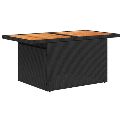 4-tlg. Garten-Sofagarnitur mit Kissen Schwarz Poly Rattan