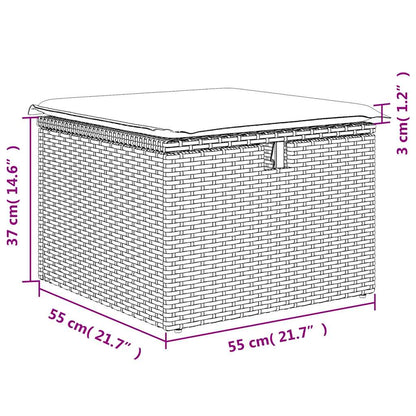 2-tlg. Garten-Sofagarnitur mit Kissen Braun Poly Rattan Akazie