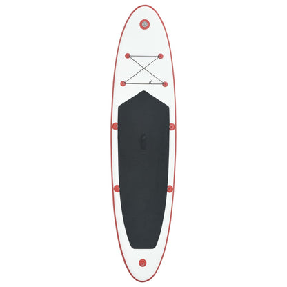 Stand Up Paddle Surfboard SUP Aufblasbar Rot und Weiß