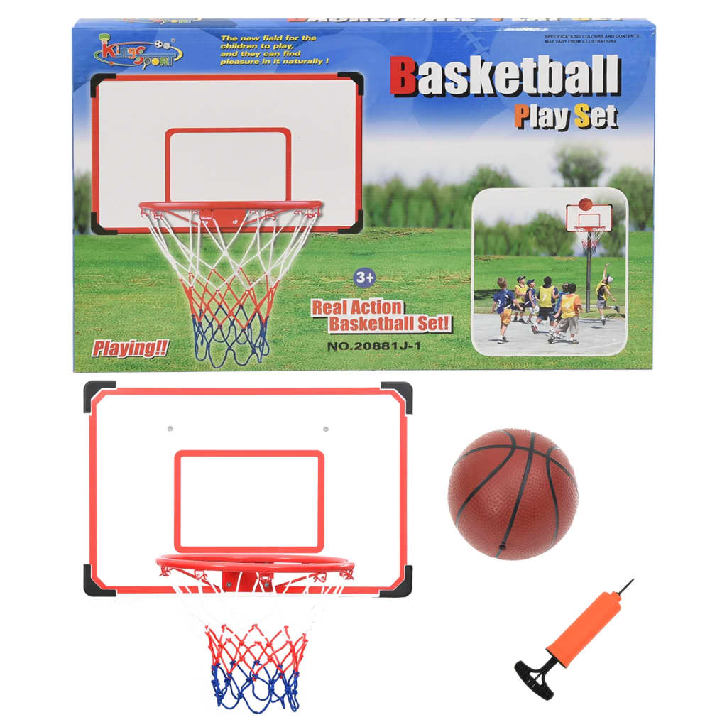 5-tlg. Basketball-Set zur Wandmontage